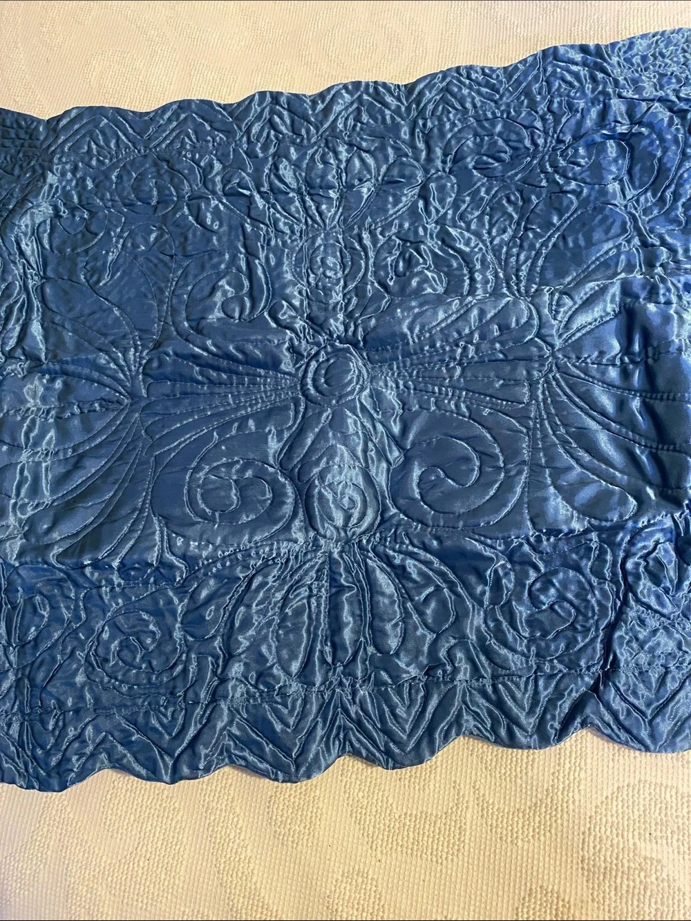 Portia Pillow Shams in Sapphire Blue - Standard, has been in storage